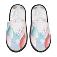 thumbnail image 1 of Bixox Men's Women's Cute Elephant Patterned Plush House Slippers, Memory Foam Slippers, Indoor and Outdoor Warm Plush Bedroom Shoes, Soft Flat Sole, Comfortable and Non-slip, 1 of 5