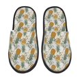 thumbnail image 1 of Bixox Men's Women's Fruit Pineapples Patterned Plush House Slippers, Memory Foam Slippers, Indoor and Outdoor Warm Plush Bedroom Shoes, Soft Flat Sole, Comfortable and Non-slip, 1 of 5