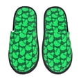 thumbnail image 1 of Bixox Men's Women's Green Broccoli Patterned Plush House Slippers, Memory Foam Slippers, Indoor and Outdoor Warm Plush Bedroom Shoes, Soft Flat Sole, Comfortable and Non-slip, 1 of 5