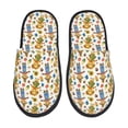 thumbnail image 1 of Bixox Men's Women's Harvest Scarecrow Pattern Patterned Plush House Slippers, Memory Foam Slippers, Indoor and Outdoor Warm Plush Bedroom Shoes, Soft Flat Sole, Comfortable and Non-slip, 1 of 5