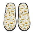thumbnail image 1 of Bixox Men's Women's Leopard Print Patterned Plush House Slippers, Memory Foam Slippers, Indoor and Outdoor Warm Plush Bedroom Shoes, Soft Flat Sole, Comfortable and Non-slip, 1 of 5