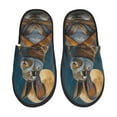 thumbnail image 1 of Bixox Men's Women's Moon Night Sky Cute Rabbit Patterned Plush House Slippers, Memory Foam Slippers, Indoor and Outdoor Warm Plush Bedroom Shoes, Soft Flat Sole, Comfortable and Non-slip, 1 of 5