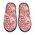 thumbnail image 1 of Bixox Men's Women's Plus Cross Patterned Plush House Slippers, Memory Foam Slippers, Indoor and Outdoor Warm Plush Bedroom Shoes, Soft Flat Sole, Comfortable and Non-slip, 1 of 5
