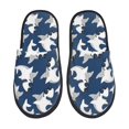 thumbnail image 1 of Bixox Men's Women's Shark Patterned Plush House Slippers, Memory Foam Slippers, Indoor and Outdoor Warm Plush Bedroom Shoes, Soft Flat Sole, Comfortable and Non-slip, 1 of 5