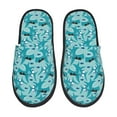 thumbnail image 1 of Bixox Men's Women's Shark Wearing Sunglasses Patterned Plush House Slippers, Memory Foam Slippers, Indoor and Outdoor Warm Plush Bedroom Shoes, Soft Flat Sole, Comfortable and Non-slip, 1 of 5