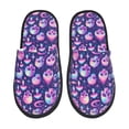 thumbnail image 1 of Bixox Men's Women's Skull rainbow color Patterned Plush House Slippers, Memory Foam Slippers, Indoor and Outdoor Warm Plush Bedroom Shoes, Soft Flat Sole, Comfortable and Non-slip, 1 of 1