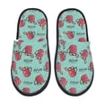 thumbnail image 1 of Bixox Men's Women's Snowflake Hot Cocoa Patterned Plush House Slippers, Memory Foam Slippers, Indoor and Outdoor Warm Plush Bedroom Shoes, Soft Flat Sole, Comfortable and Non-slip, 1 of 5