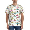 thumbnail image 1 of Bixox Men's Yoga Dogs Poses Printed Short Sleeve Skinny Athletic T-Shirt, 1 of 6