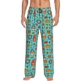 thumbnail image 1 of Bixox Men's fall cute gnome Pumpkin Patterned Pajama Pants with Pockets Lounge Clothes for Home, 1 of 5