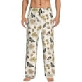 thumbnail image 1 of Bixox Men's nuts leaf Butterfly Patterned Pajama Pants with Pockets Lounge Clothes for Home, 1 of 5