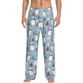 thumbnail image 1 of Bixox Men's winter Scarf beer Patterned Pajama Pants with Pockets Lounge Clothes for Home, 1 of 5