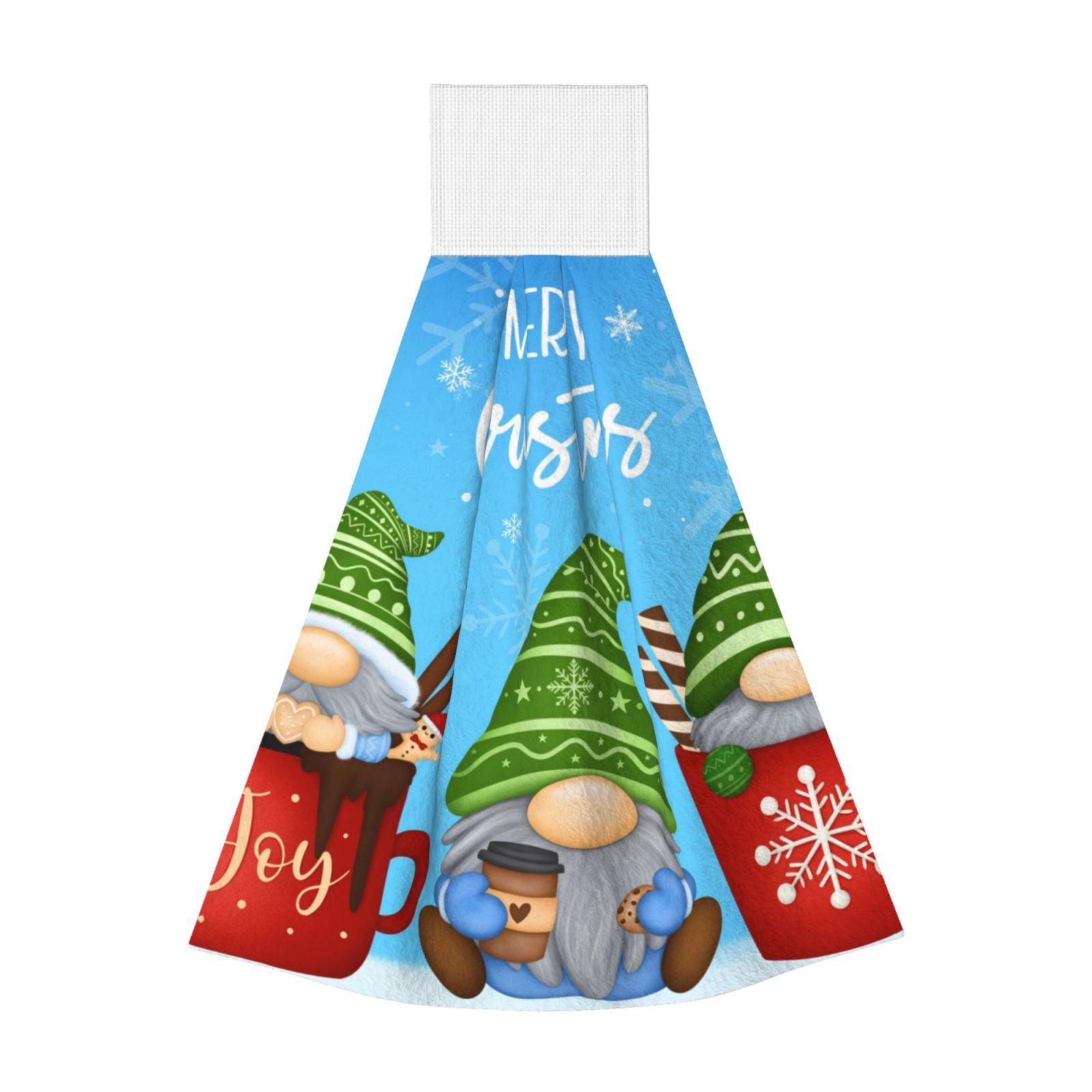 Bixox Merry Christmas Gnome Print Hand Towels for Bathroom Kitchen ...