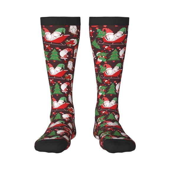Bixox Merry Christmas1 Patterned Men's and Women's Knee Socks High Socks Outdoor Sports Socks