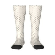 Bixox Minimalist Crosshatch Dots Patterned Men's and Women's Knee Socks High Socks Outdoor Sports Socks