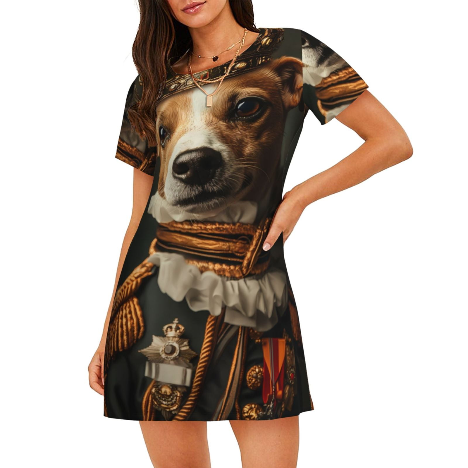 Fancy Hounds With Bows - Short Sleeve Loungewear Set