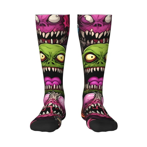 Bixox Monstrous Cartoon Characters Patterned Men's and Women's Knee Socks High Socks Outdoor Sports Socks