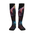 thumbnail image 1 of Bixox Neon Spectrum Cat Portrait Print Compression Socks,Compression Socks Women & Men Circulation for Medical,Running,Athletic, 1 of 7
