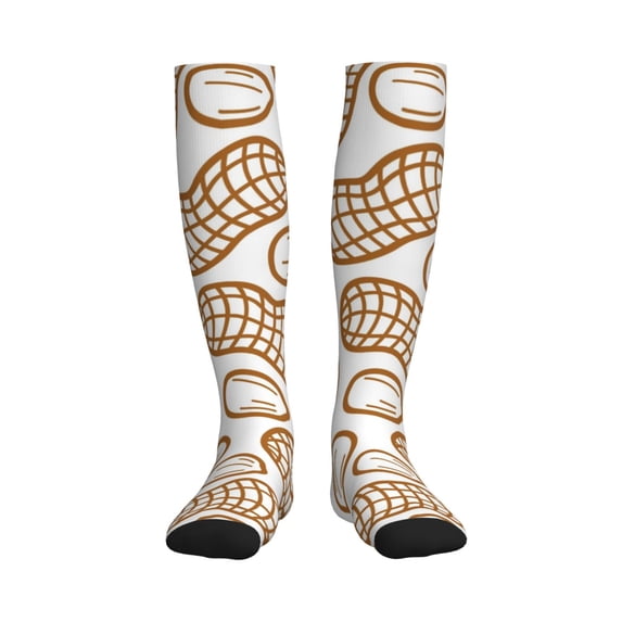 Bixox Peanuts7 Print Compression Socks,Compression Socks Women & Men Circulation for Medical,Running,Athletic
