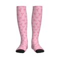 thumbnail image 1 of Bixox Pink Bows Print Compression Socks,Compression Socks Women & Men Circulation for Medical,Running,Athletic, 1 of 7