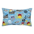 thumbnail image 1 of Bixox Pirate Marine Animals Printed Pillow Protector,Super Soft Ideal for Home,Guests,Rentals - 14"x20", 1 of 8