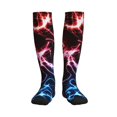 thumbnail image 1 of Bixox Red And Blue Lightning Print Compression Socks,Compression Socks Women & Men Circulation for Medical,Running,Athletic, 1 of 3