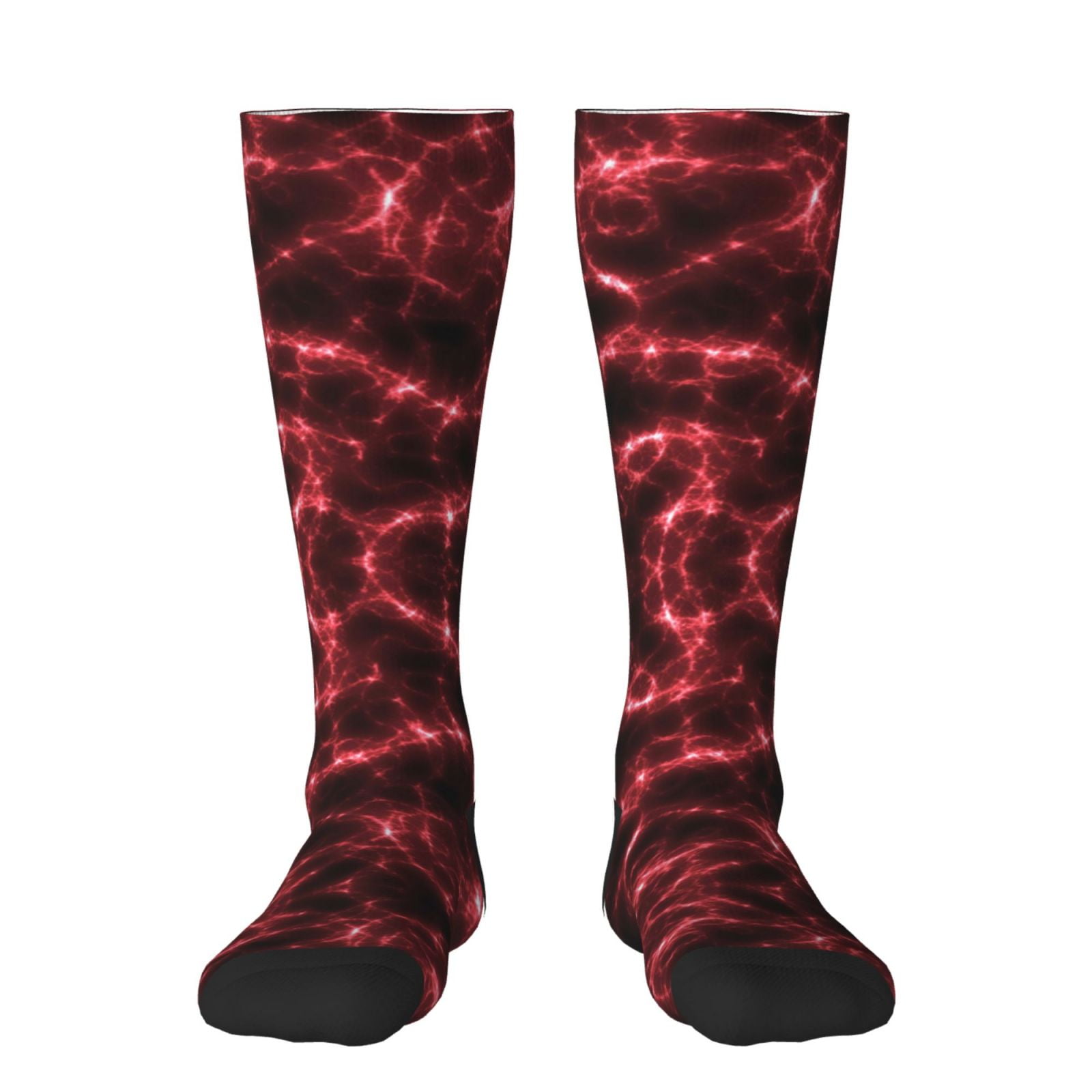 Bixox Red Line Patterned Men's and Women's Knee Socks High Socks