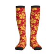 thumbnail image 1 of Bixox Red Vintage Flowers Print Compression Socks,Compression Socks Women & Men Circulation for Medical,Running,Athletic, 1 of 7