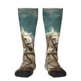thumbnail image 1 of Bixox Roman Chariot Horse Race Patterned Men's and Women's Knee Socks High Socks Outdoor Sports Socks, 1 of 5