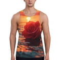 thumbnail image 1 of Bixox Romantic Roses Sunset Ocean Pattern Men's Gym Tank Tops Workout Sleeveless T-Shirts Athletic Muscle Tank Training Bodybuilding Shirts,S-4XL, 1 of 7