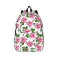 thumbnail image 1 of Bixox Rose Flowers Printing Canvas Backpack Lightweight Casual Travel Backpack School Backpack Fits 15.6 Inch Notebook, 1 of 5
