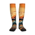 thumbnail image 1 of Bixox Serene Ocean Sunset Print Compression Socks,Compression Socks Women & Men Circulation for Medical,Running,Athletic, 1 of 7