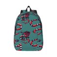 thumbnail image 1 of Bixox Snake And Rose Printing Canvas Backpack Lightweight Casual Travel Backpack School Backpack Fits 15.6 Inch Notebook, 1 of 5