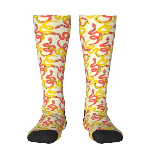Bixox Snake Patterned Men's and Women's Knee Socks High Socks Outdoor Sports Socks