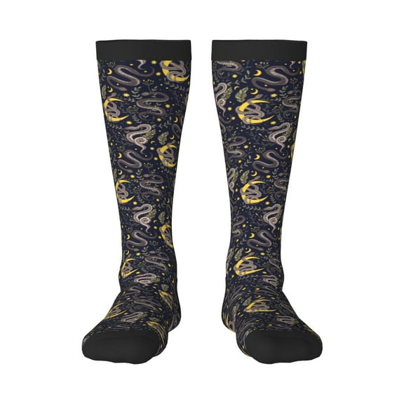Bixox Snake Sleep Patterned Men's and Women's Knee Socks High Socks Outdoor Sports Socks