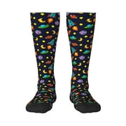 Bixox Space D Patterned Men's and Women's Knee Socks High Socks Outdoor Sports Socks