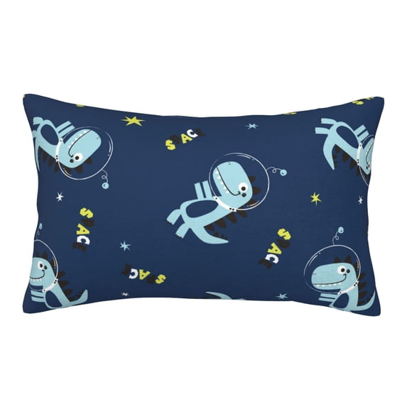 Bixox Space Dinosaur Printed Pillow Protector,Super Soft Ideal for Home,Guests,Rentals - 16"x24"