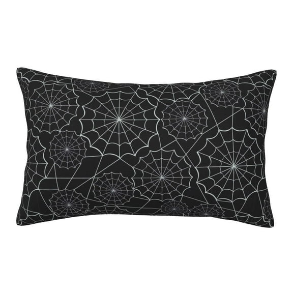 Bixox Spider Web Black Printed Pillow Protector,Super Soft Ideal for Home,Guests,Rentals - 14"x20"