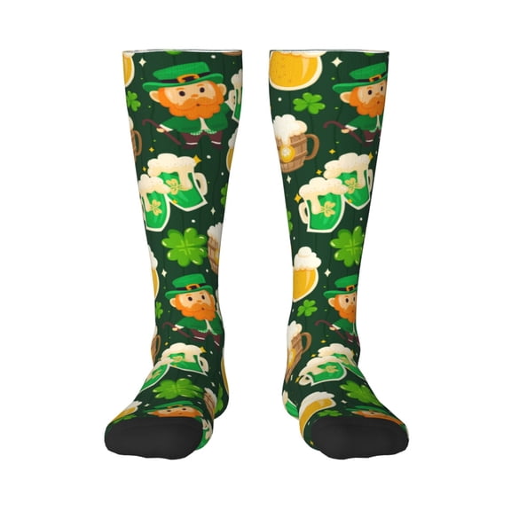 Bixox St Patrick's Day10 Patterned Men's and Women's Knee Socks High Socks Outdoor Sports Socks