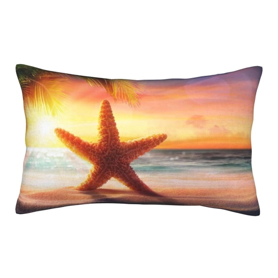 Bixox Starfish Sunset Sea Beach Printed Pillow Protector,Super Soft Ideal for Home,Guests,Rentals - 20"x30"