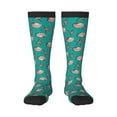 thumbnail image 1 of Bixox Starfish and Shell Patterned Men's and Women's Knee Socks High Socks Outdoor Sports Socks, 1 of 5