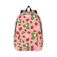 thumbnail image 1 of Bixox Strawberries Printing Canvas Backpack Lightweight Casual Travel Backpack School Backpack Fits 15.6 Inch Notebook, 1 of 5