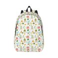 thumbnail image 1 of Bixox Summer Beach Gnomes Printing Canvas Backpack Lightweight Casual Travel Backpack School Backpack Fits 15.6 Inch Notebook, 1 of 5