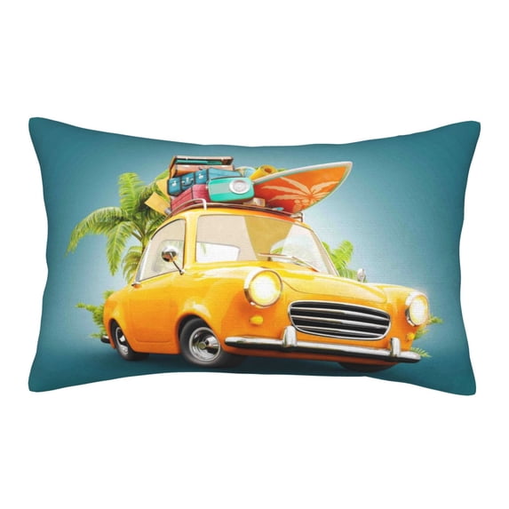 Bixox Summer Funny Retro Car Printed Pillow Protector,Super Soft Ideal for Home,Guests,Rentals - 20"x30"