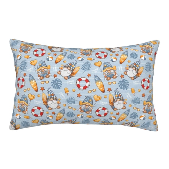Bixox Summer Time With Gnome Printed Pillow Protector,Super Soft Ideal for Home,Guests,Rentals - 20"x30"