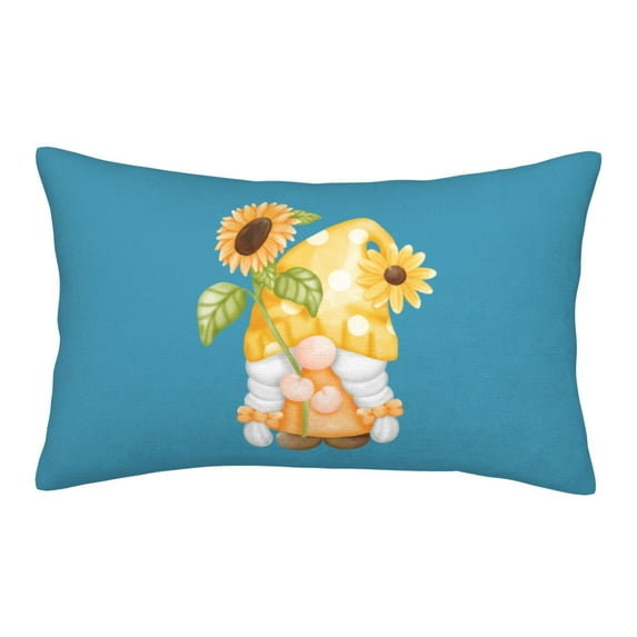 Bixox Sunflower Gnomes Printed Pillow Protector,Super Soft Ideal for Home,Guests,Rentals - 14"x20"