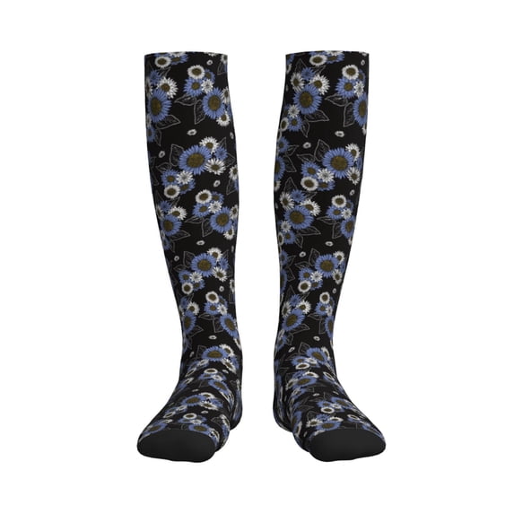 Bixox Sunflowers Print Compression Socks,Compression Socks Women & Men Circulation for Medical,Running,Athletic