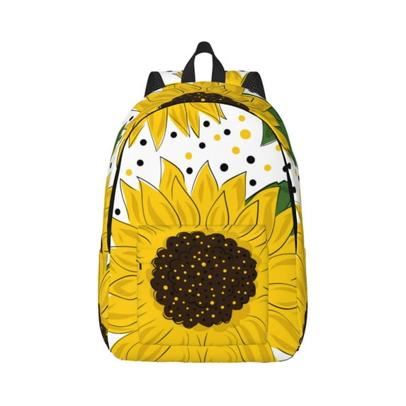 Bixox Sunflowers Printing Canvas Backpack Lightweight Casual Travel Backpack School Backpack Fits 15.6 Inch Notebook