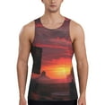 thumbnail image 1 of Bixox Sunset Western Desert Cowboy Pattern Men's Gym Tank Tops Workout Sleeveless T-Shirts Athletic Muscle Tank Training Bodybuilding Shirts,S-4XL, 1 of 7