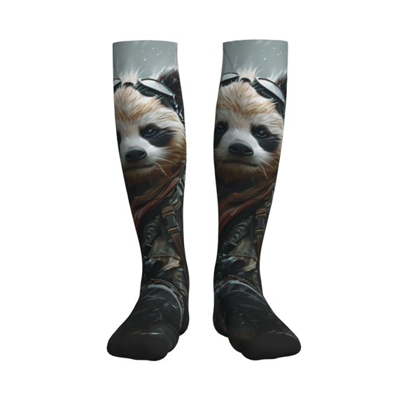 Bixox Surreal Panda Warrior Print Compression Socks,Compression Socks Women & Men Circulation for Medical,Running,Athletic