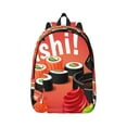 thumbnail image 1 of Bixox Sushi Printing Canvas Backpack Lightweight Casual Travel Backpack School Backpack Fits 15.6 Inch Notebook, 1 of 5